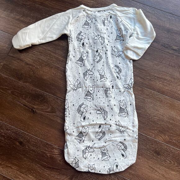 NWOT Goumi Kids Faces In Stars Baby Gown SZ 6-9mo Bamboo Sleeper HTF Wee Gallery - Picture 3 of 3